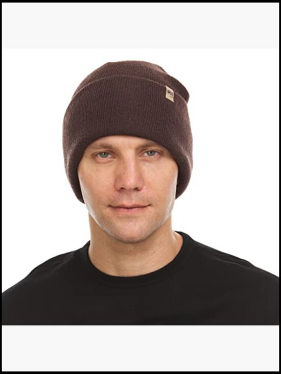 100% Merino Wool Midweight Everyday Knit Cuff Beanie Warm Winter Hat main image 4